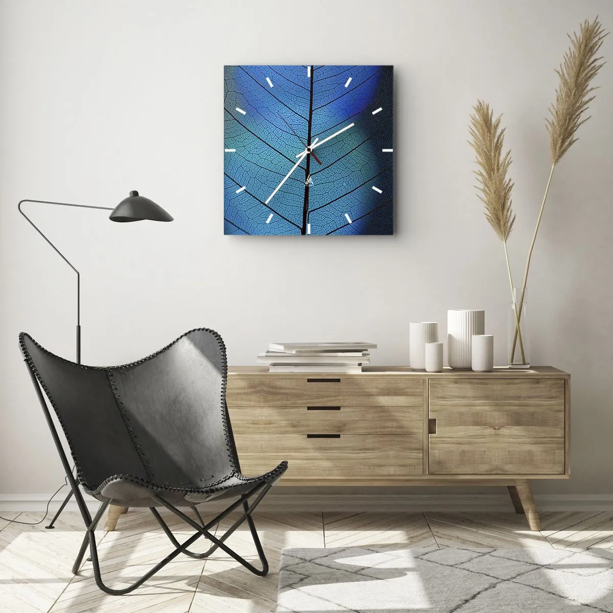 Orologio da parete - Orologio in Vetro - Struttura intricata - 40x40 cm