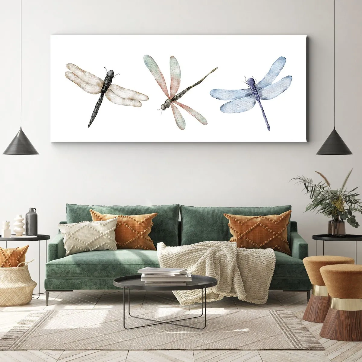 Quadro su tela - Stampe su Tela - Libellule senza peso - 90x30 cm