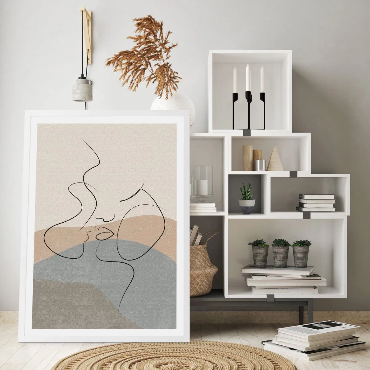 Poster in cornice bianca - Come un tocco di pennello - 61x91 cm
