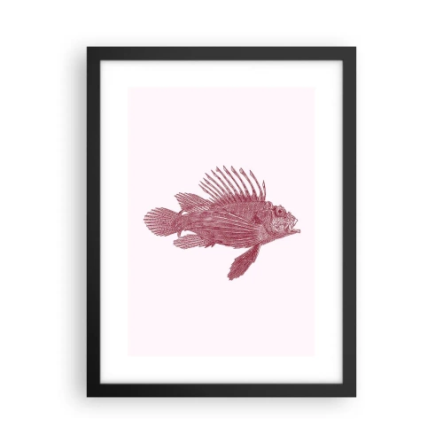 Poster in cornice nera - Abitante di mari esotici - 30x40 cm