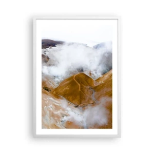 Poster in cornice bianca - La bellezza severa dell'Islanda - 50x70 cm