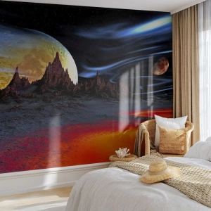 Fotomurali Autoadesivo Deluxe Sticker - Un mondo sconosciuto - Astrazione, Cosmo, 3D - 400x280 cm