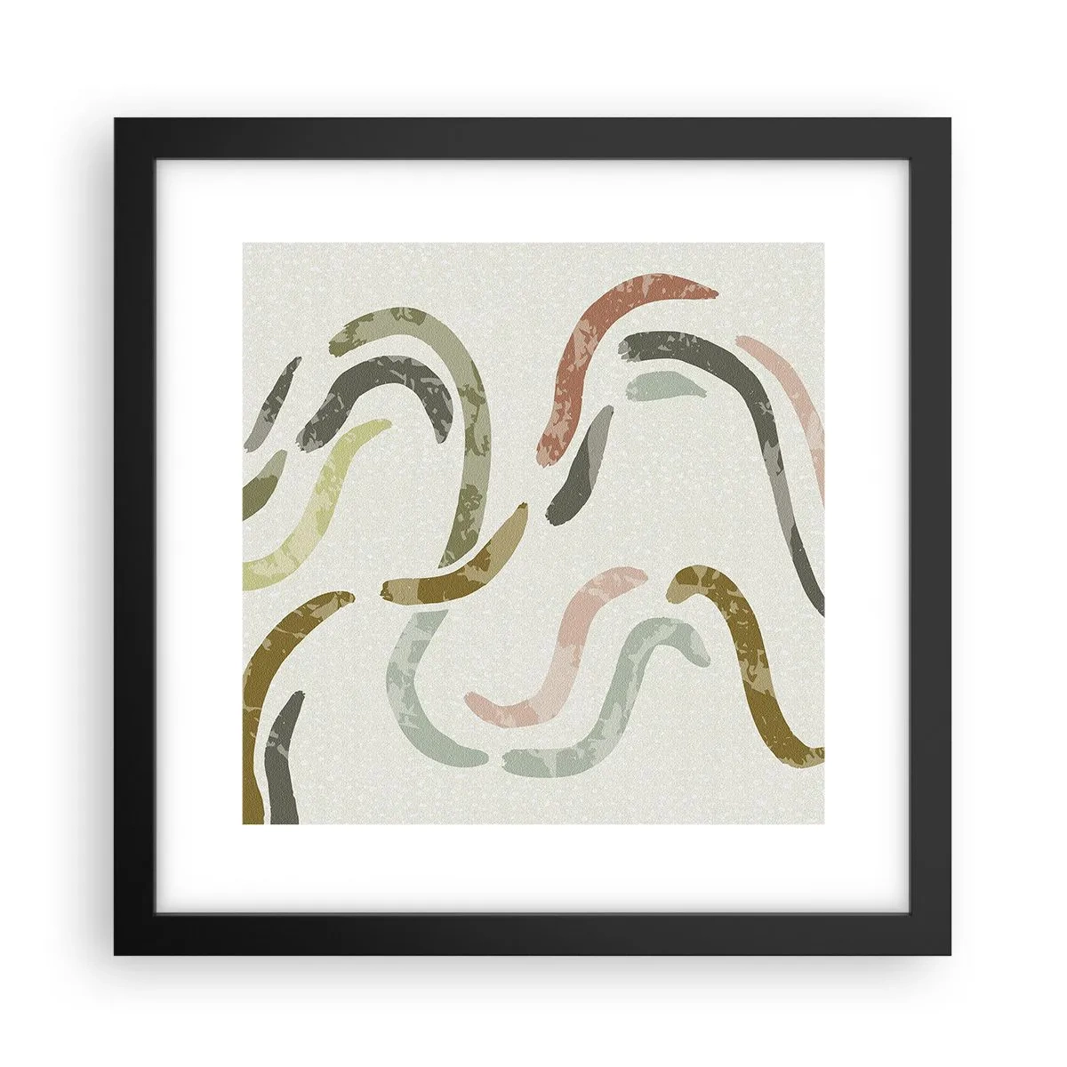 Poster in cornice nera - La danza gioiosa dell'astrazione - 30x30 cm