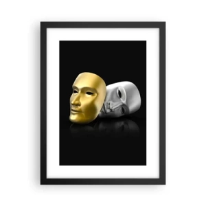 Poster in cornice nera - La vita è teatro - 30x40 cm