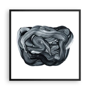 Poster in cornice nera - Non è così semplice - 60x60 cm
