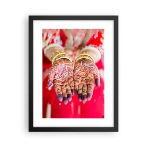 Poster in cornice nera - Pronta ad afferrare la fortuna - 30x40 cm