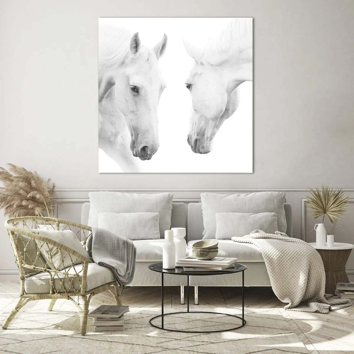 Quadro su vetro - È amicizia? - 70x70 cm