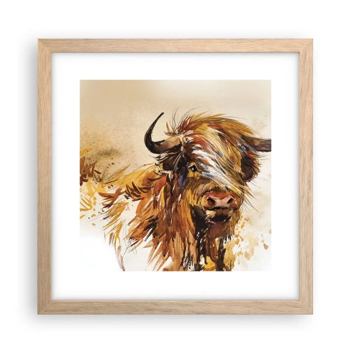 Poster in cornice rovere chiaro - L'orgoglio del cacciatore - 30x30 cm