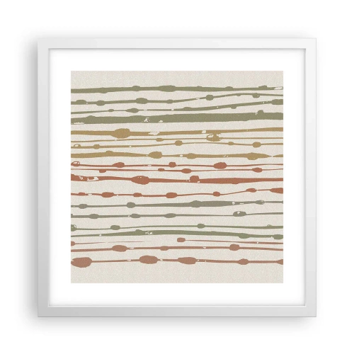 Poster in cornice bianca - La notazione musicale dei colori - 40x40 cm