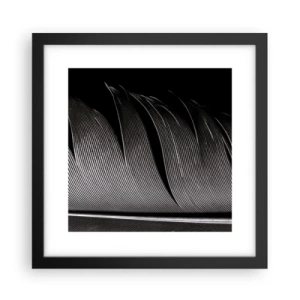 Poster in cornice nera - Piuma: struttura meravigliosa - 30x30 cm