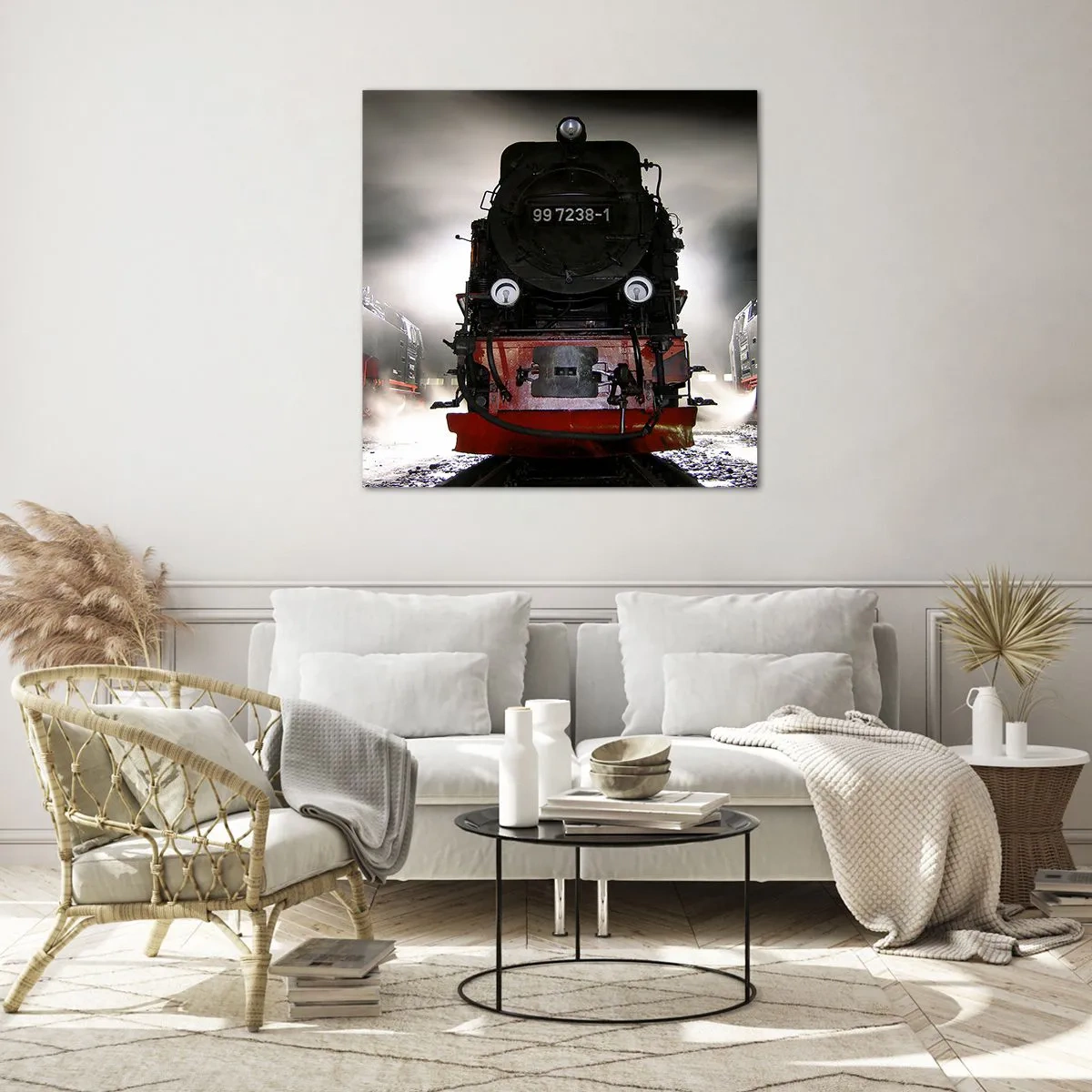 Quadro su vetro - Ansima, sbuffa e soffia - 70x70 cm