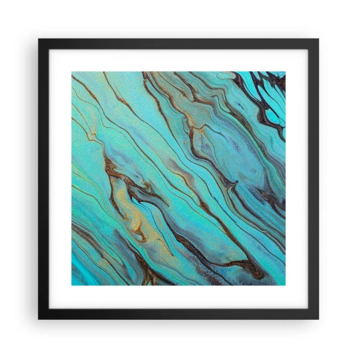 Poster in cornice nera - Marea turchese - 40x40 cm