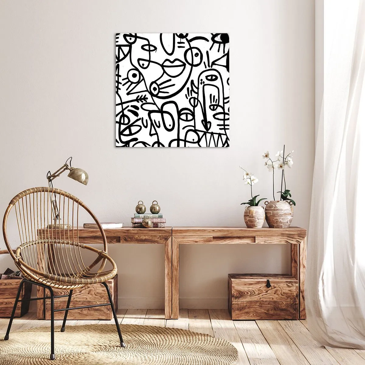 Quadro su tela - Stampe su Tela - Volti e miraggi - 30x30 cm