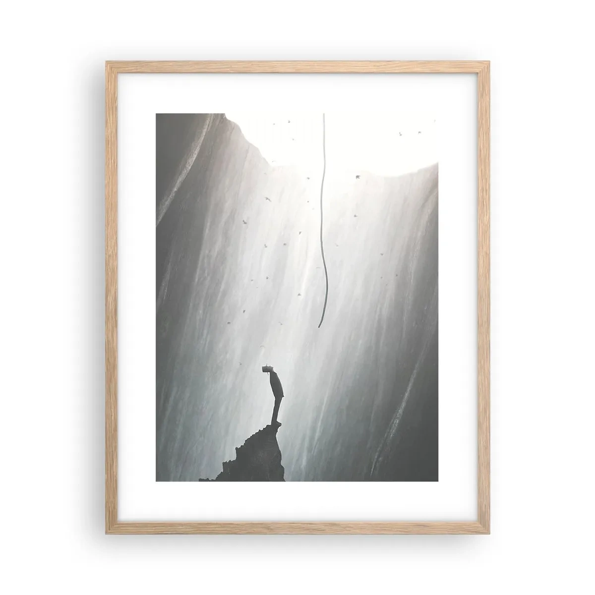 Poster in cornice rovere chiaro - C'è sempre una via d'uscita - 40x50 cm