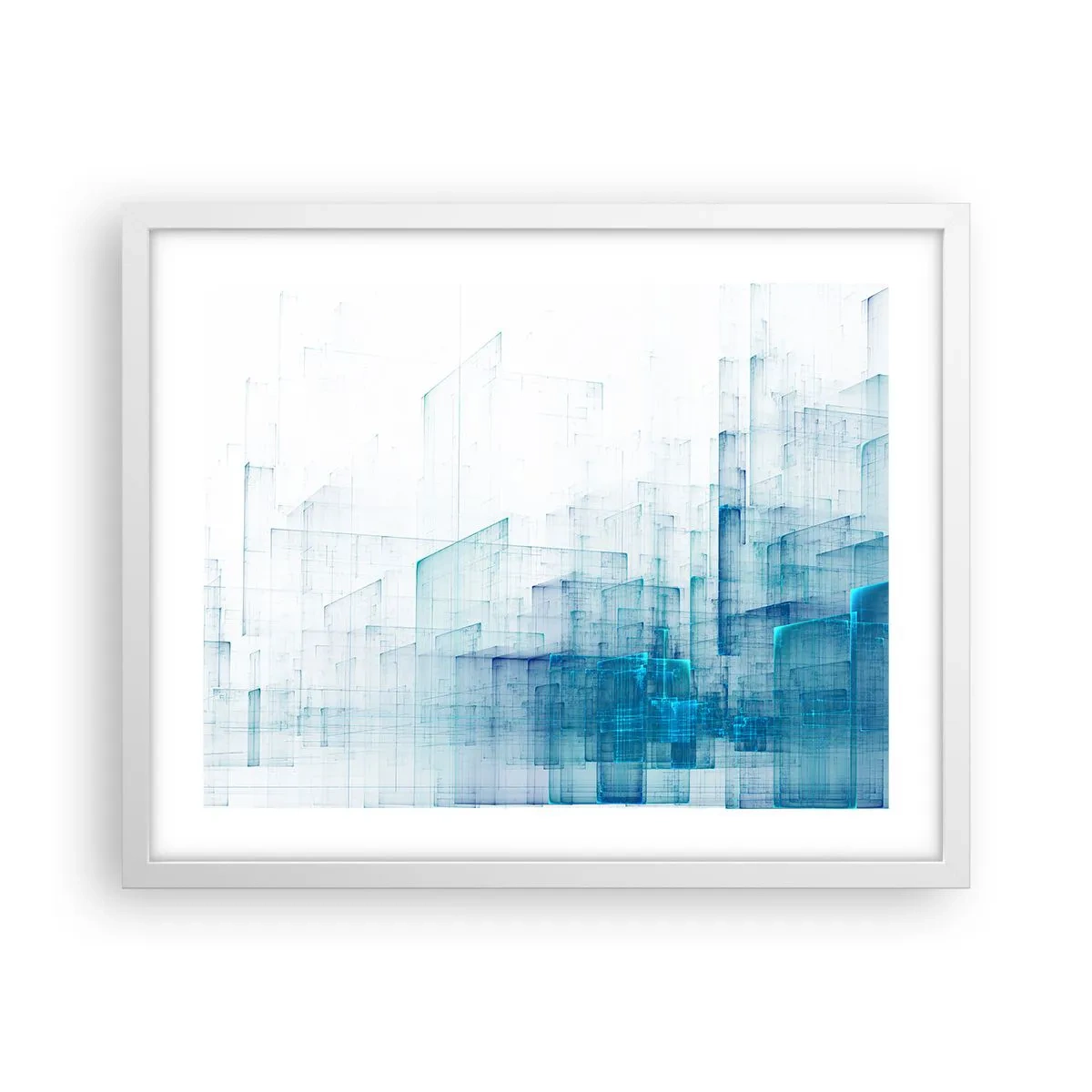 Poster in cornice bianca - E lo spazio fu - 50x40 cm