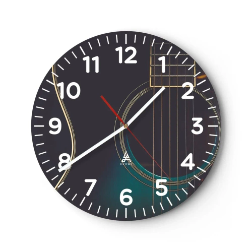 Orologio da parete - Orologio in Vetro - L'attimo prima del suono - 40x40 cm