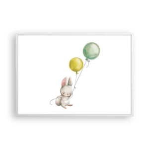 Poster in cornice bianca - Volo anch'io! - 100x70 cm