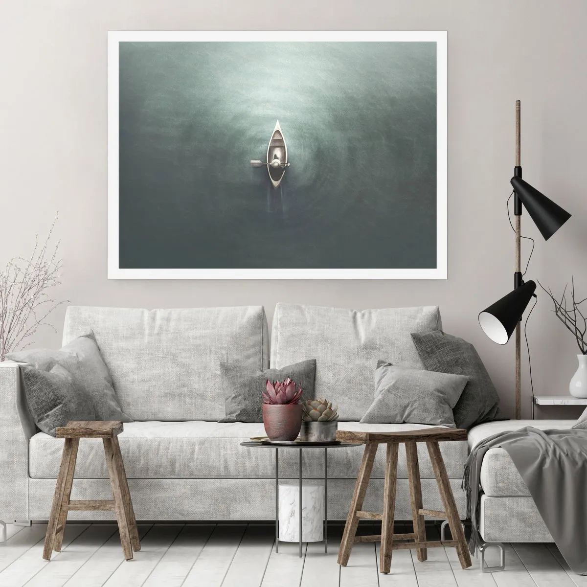 Poster - Nel lago al chiaro di luna - 50x40 cm