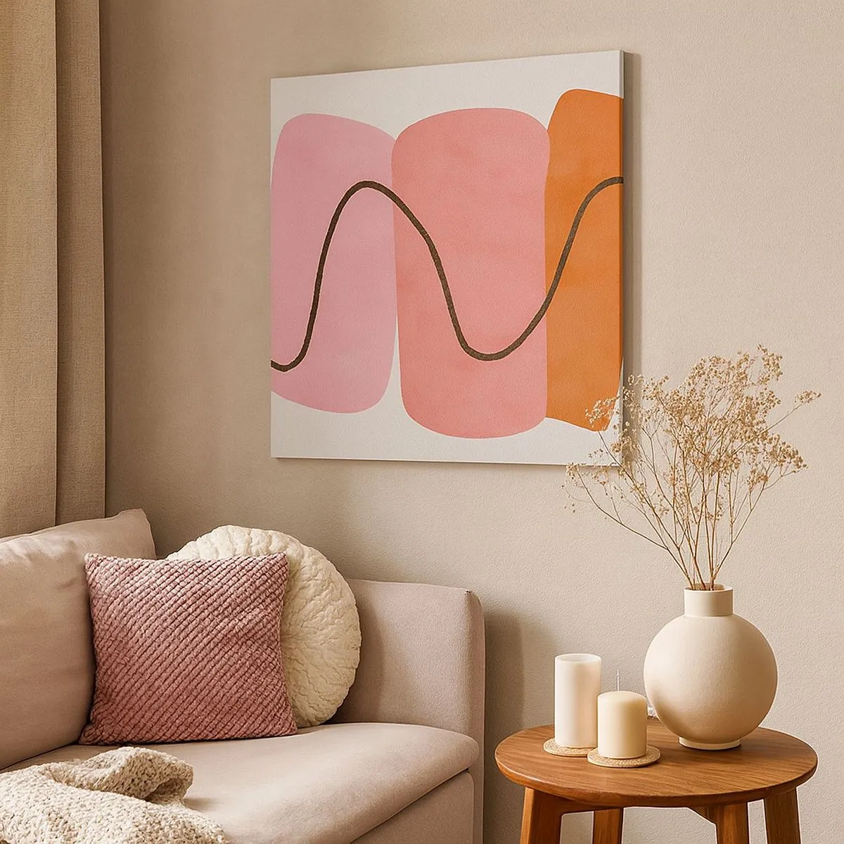 Quadro su tela - Stampe su Tela - Il delicato movimento delle forme - 30x30 cm