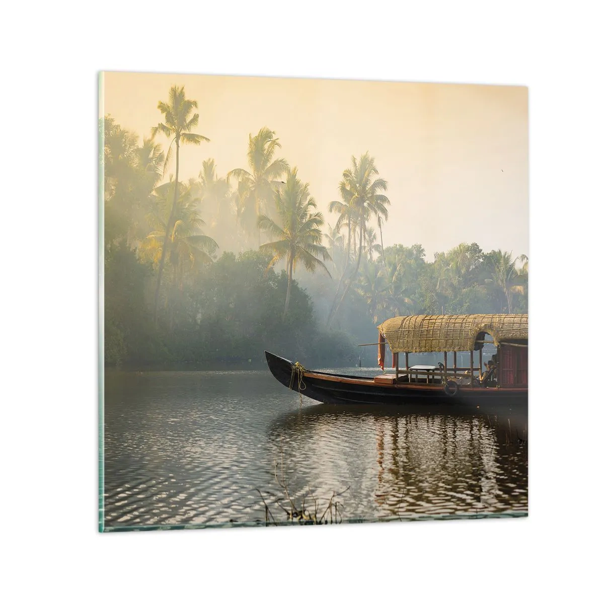 Quadro su vetro - Casa sul fiume - 50x50 cm