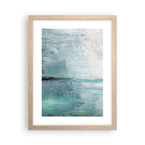 Poster in cornice rovere chiaro - Orizzonte nel blu - 30x40 cm