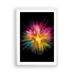 Poster in cornice bianca - La nascita dei colori - 50x70 cm