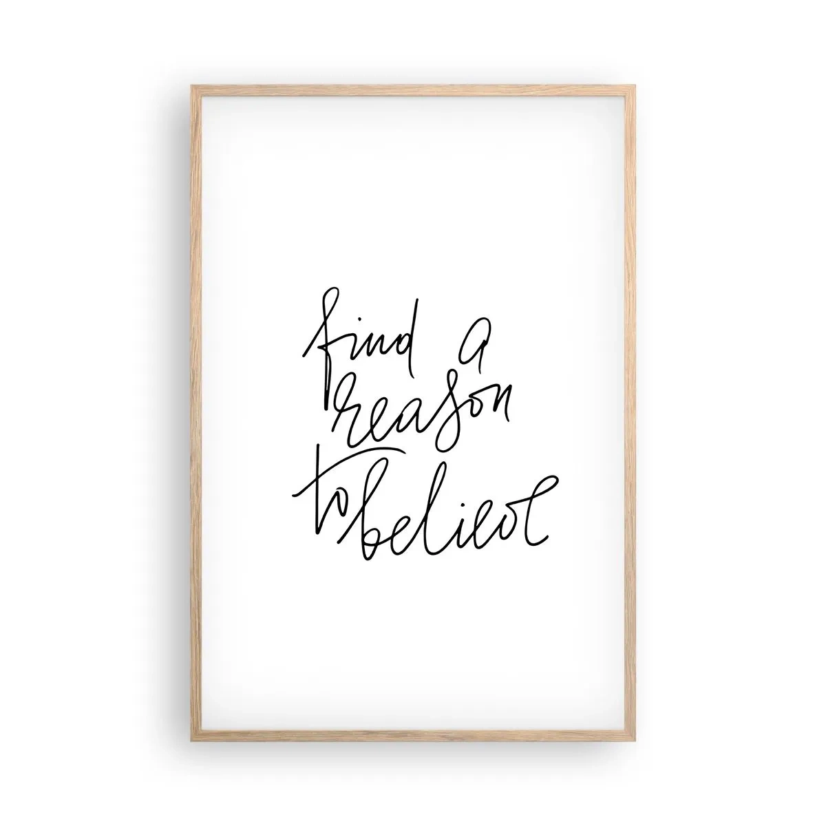 Poster in cornice rovere chiaro - è possibile - 61x91 cm