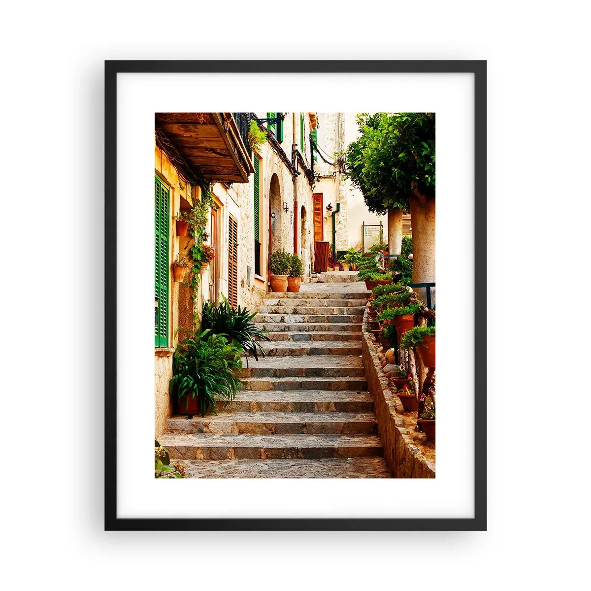 Poster in cornice nera - Il fascino delle vacanze spagnole - 40x50 cm