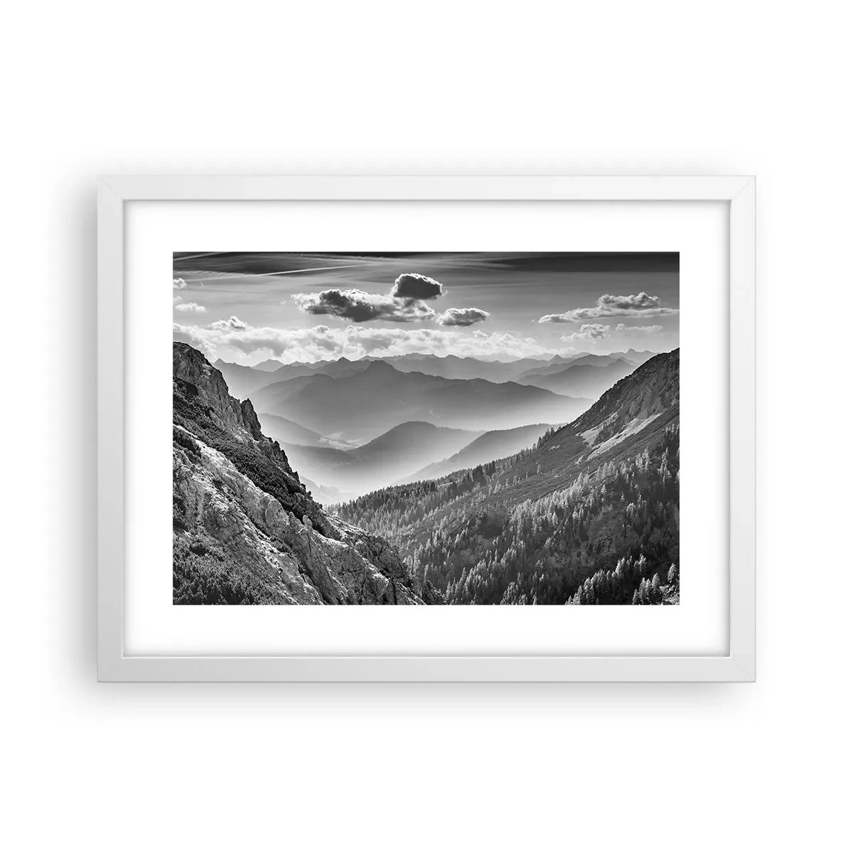 Poster in cornice bianca - Fino all'orizzonte - 40x30 cm