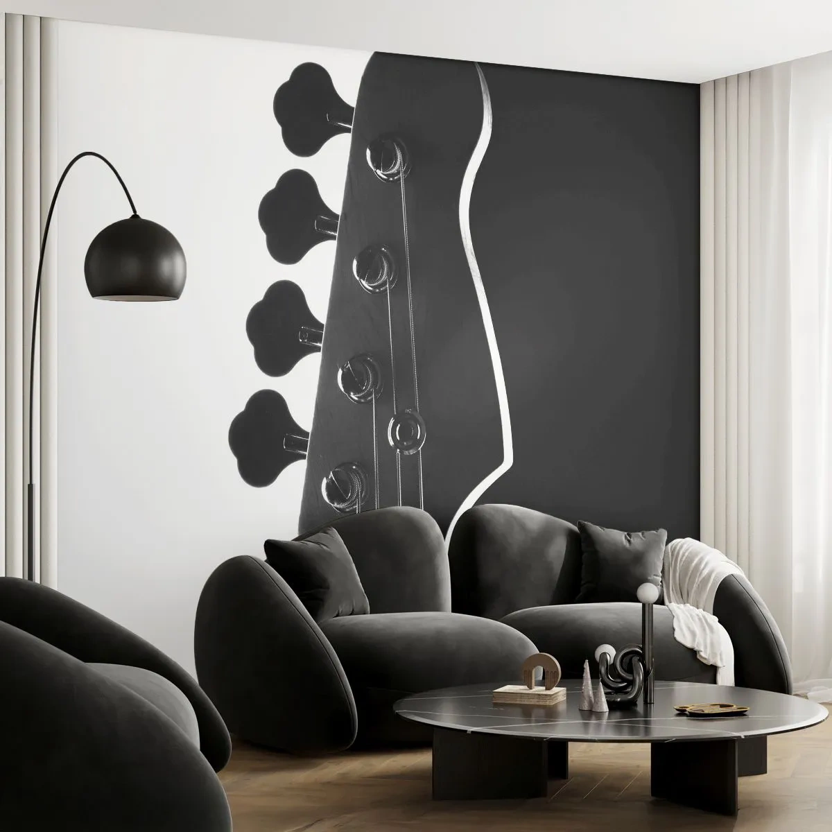 Fotomurali Premium Canvas - Silenzio rock - Chitarra, Musica, Moderno - 500x350 cm