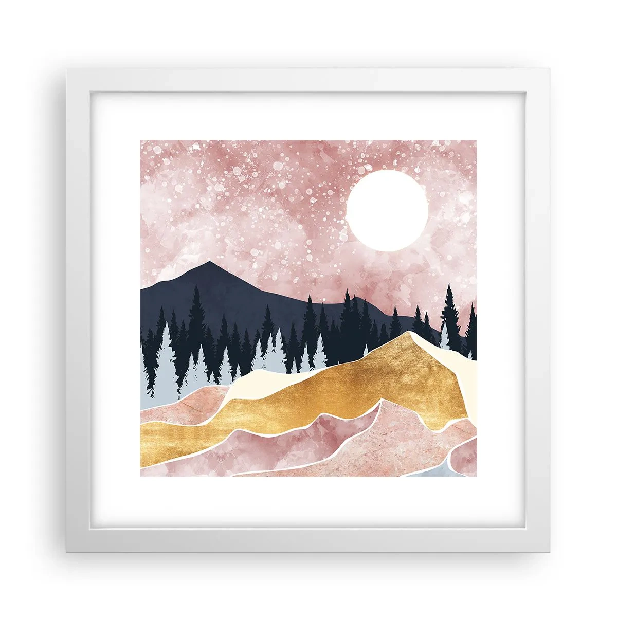 Poster in cornice bianca - Guardiano notturno - 30x30 cm