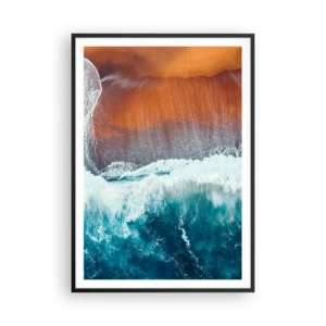 Poster in cornice nera - Il tocco dell'oceano - 70x100 cm