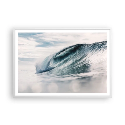 Poster in cornice bianca - Cima d'acqua - 100x70 cm