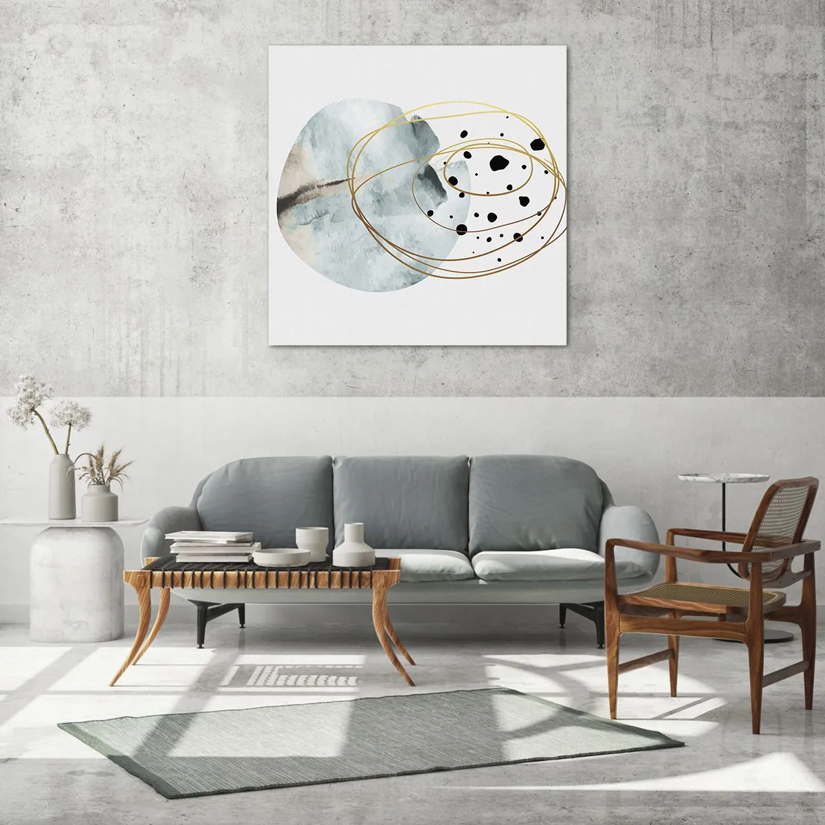 Quadro su vetro - Nell'abbraccio dello spazio - 70x70 cm