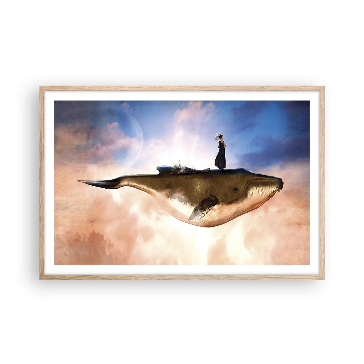 Poster in cornice rovere chiaro - Viaggio surreale - 91x61 cm