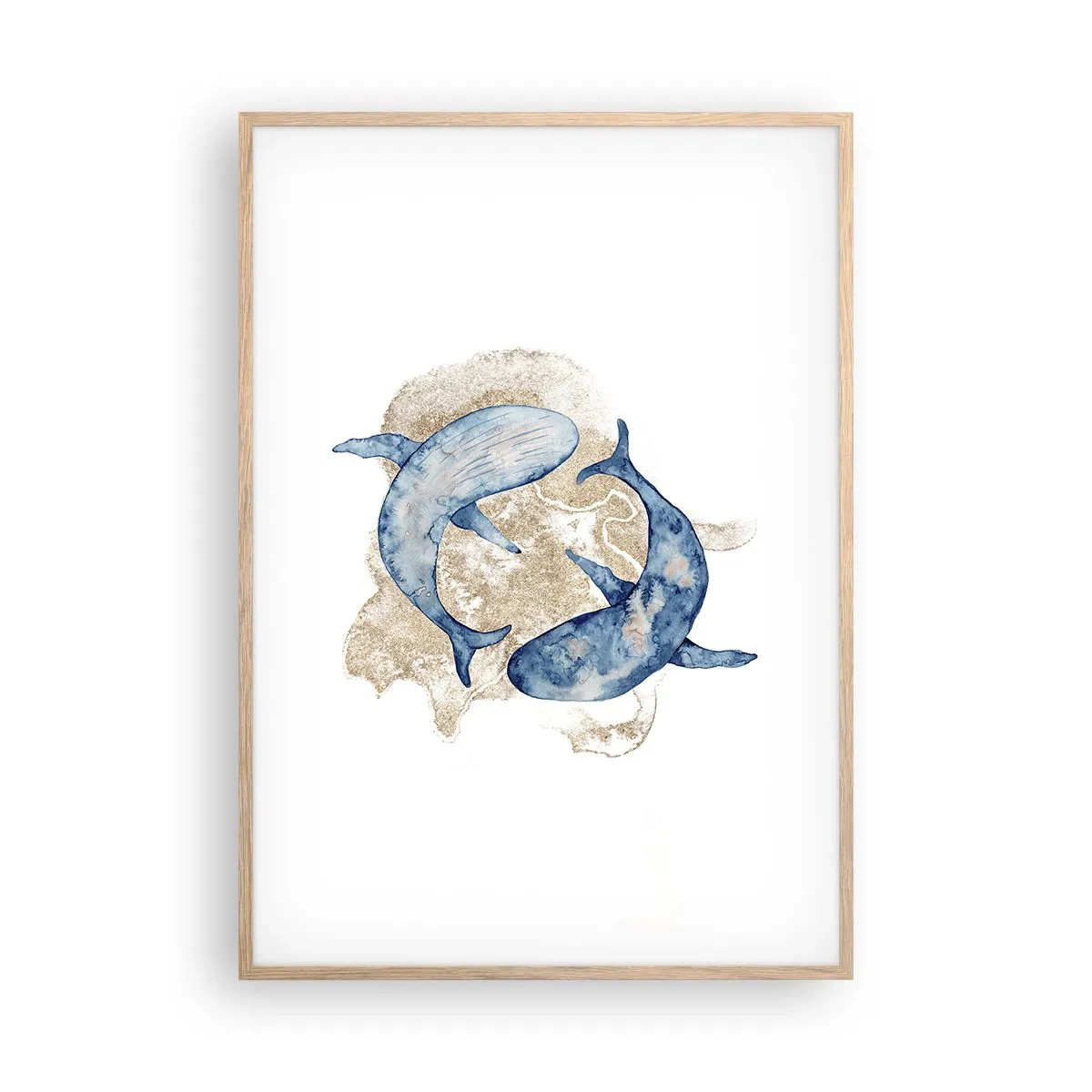 Poster in cornice rovere chiaro - Amicizia o amore? - 70x100 cm