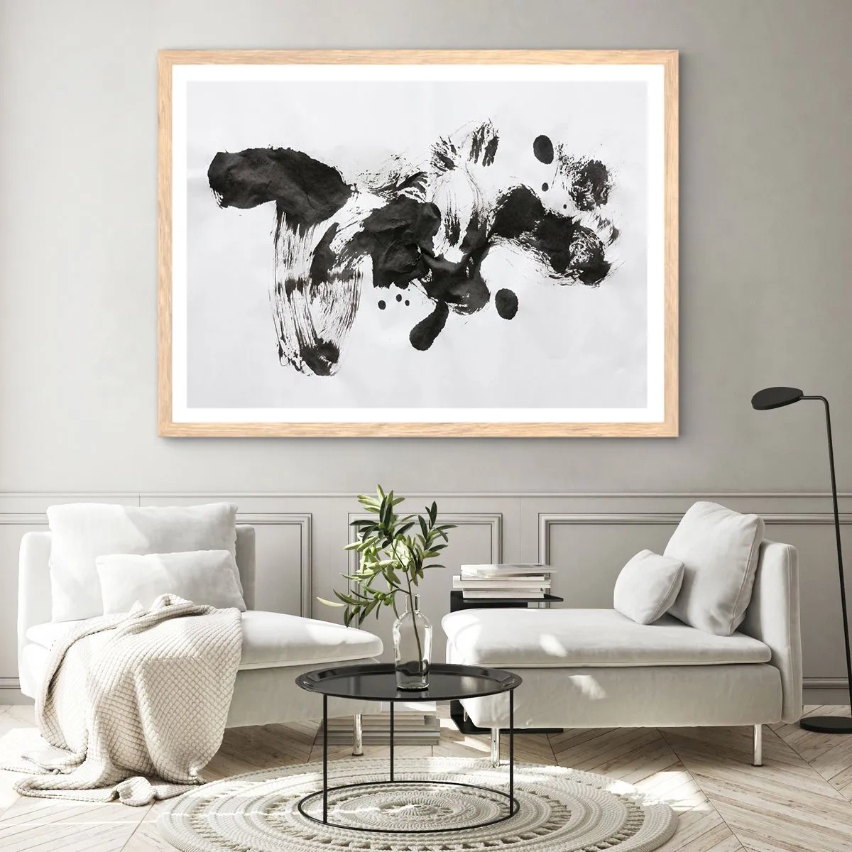 Poster in cornice rovere chiaro - C'è un senso nella follia? - 70x50 cm