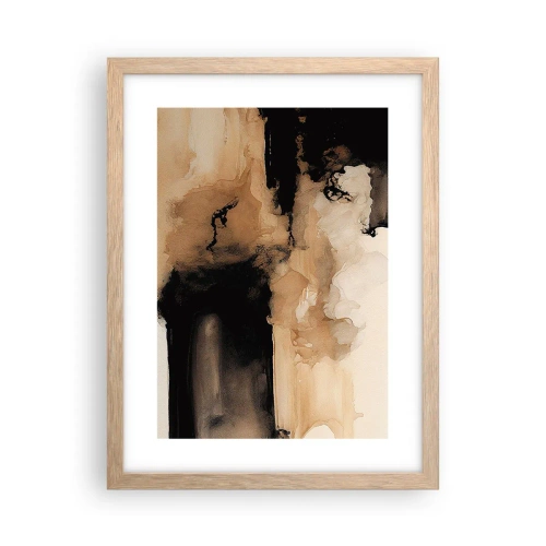 Poster in cornice rovere chiaro - Astrazione intrigante - 30x40 cm
