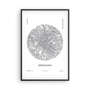 Poster in cornice nera - Anatomia di Birmingham - 61x91 cm