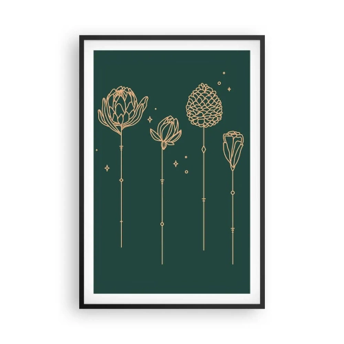Poster in cornice nera - La famiglia delle erbe - 61x91 cm