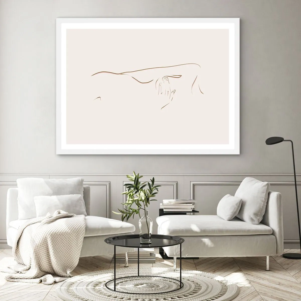Poster in cornice bianca - La forma del desiderio - 100x70 cm