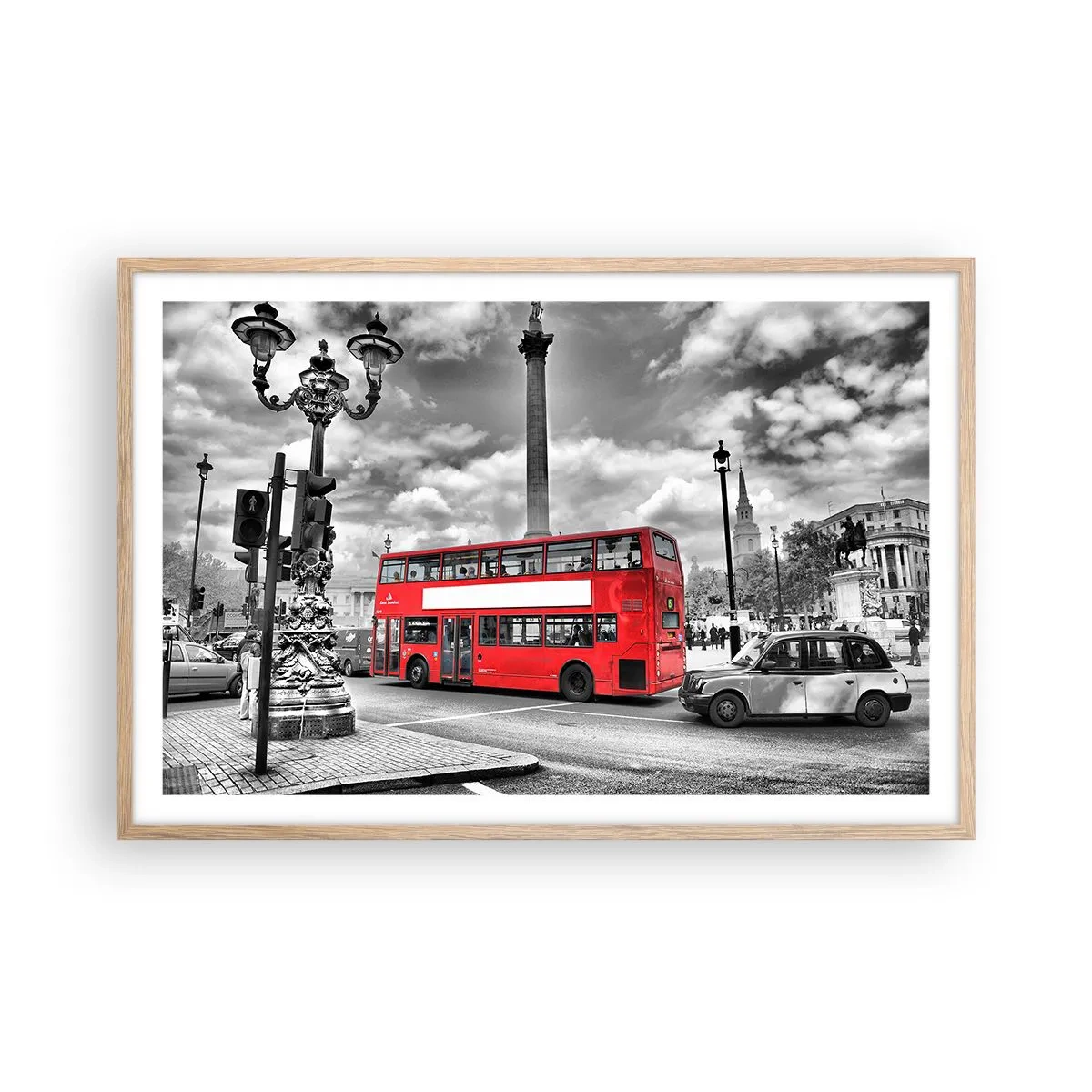 Poster in cornice rovere chiaro - Il vero flusso sanguigno della città - 91x61 cm