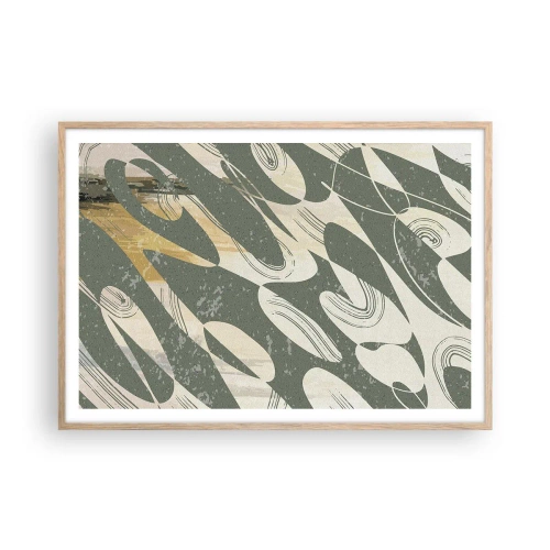 Poster in cornice rovere chiaro - Astrazione ritmica - 100x70 cm