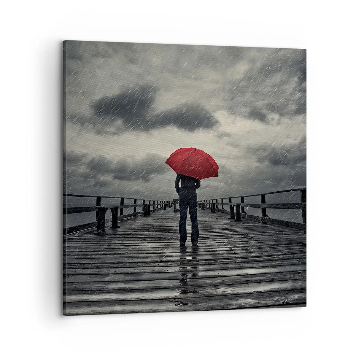 Quadro su tela - Stampe su Tela - Non importa che piove - 50x50 cm