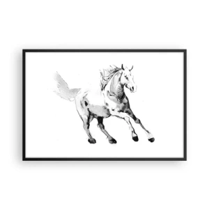 Poster in cornice nera - Anima indomabile - 91x61 cm