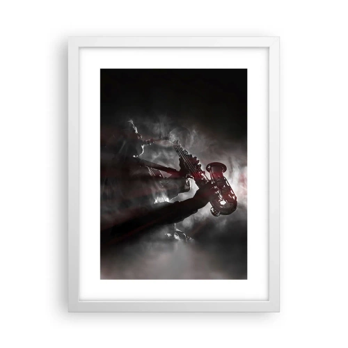 Poster in cornice bianca - Nei fumi del jazz - 30x40 cm