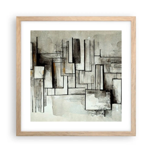 Poster in cornice rovere chiaro - La forza della semplicità - 40x40 cm