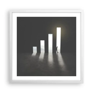 Poster in cornice bianca - Successo - impressione - 50x50 cm