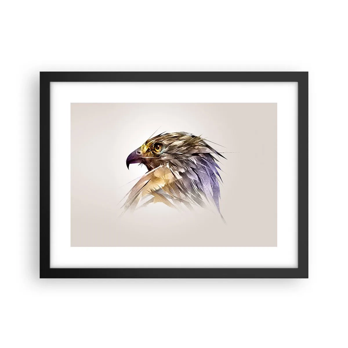 Poster in cornice nera - Ritratto di guerriero - 40x30 cm