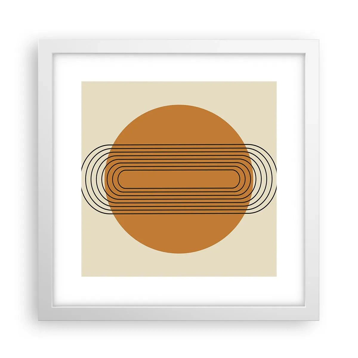 Poster in cornice bianca - Piano perfetto - 30x30 cm